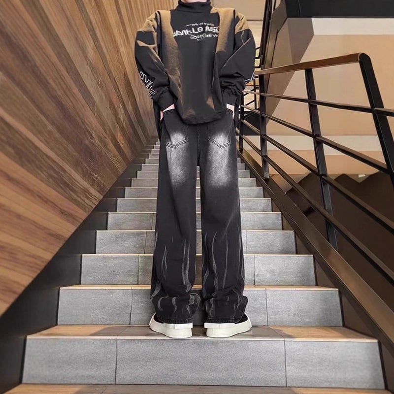 Unisex Classic Denim Jeans Loose Fit Daily Outdoor Wear - Image 4