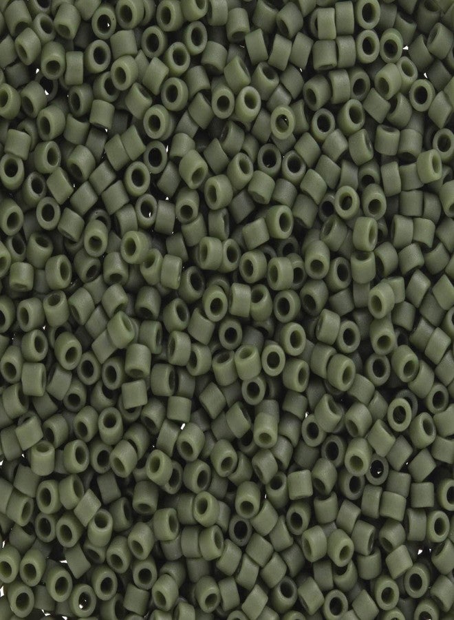 Miyuki Delica Seed Beads Bundle: Size 11/0, Moss Green Opaque Glazed Palette Collection DB2283, DB2290, DB2291 - Image 3