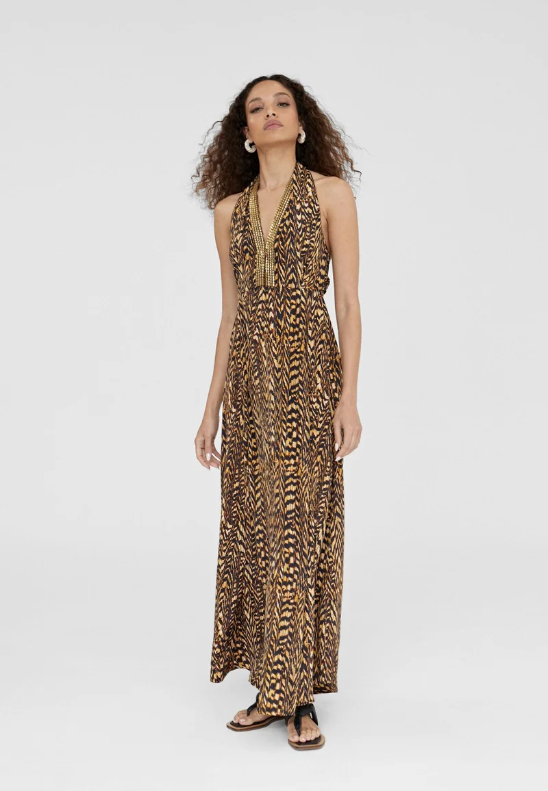 Lola Casademunt Animal print halter dress