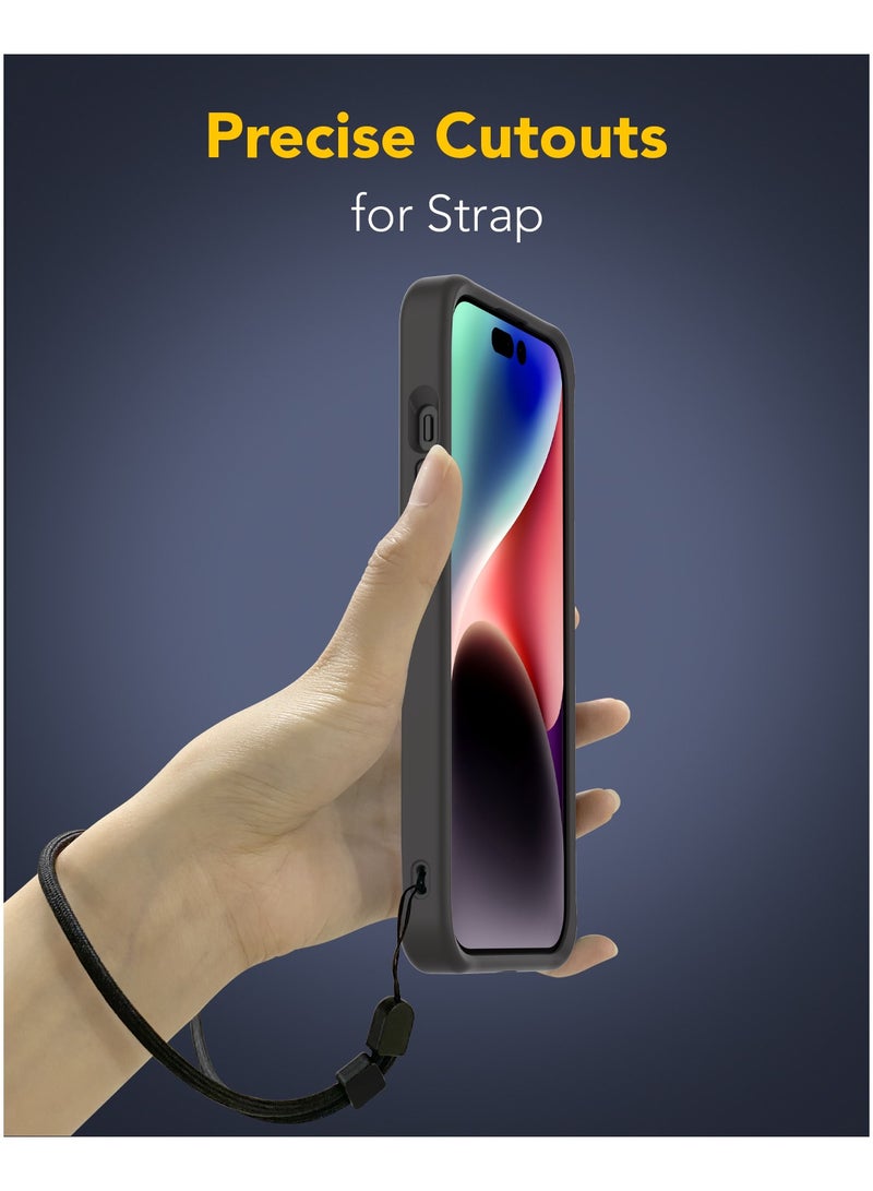 Remson جراب Remson Mag-X المغناطيسي الشفاف الواقي الهجين المتوافق مع الحماية العسكرية لهاتف iPhone 15 Pro - أزرق داكن - Image 2