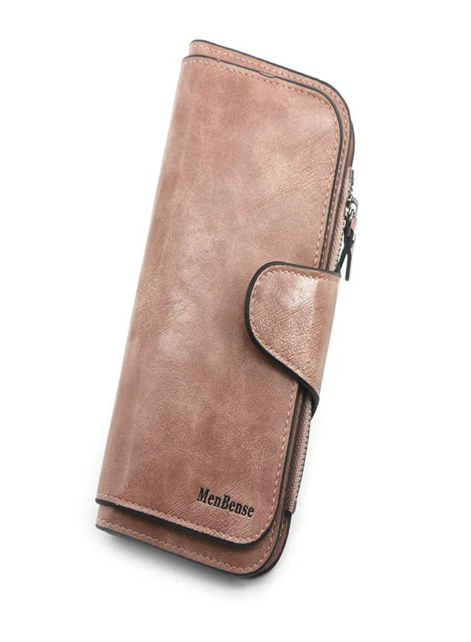 MenBense Women's wallet made of leather Wallets Three fold VINTAGE Womens purses mobile phone Purse Female Coin Purse - Image 3