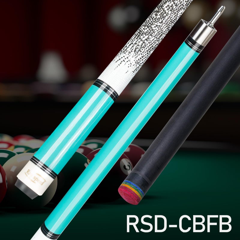 Ray speed Carbon Fiber Pool Cue Stick 12.5mm Rainbow Tip Low Deflection Pool Stick with Uni-loc Pin Joint and Extension Pool Stick (Cyan-Pro) - Image 2