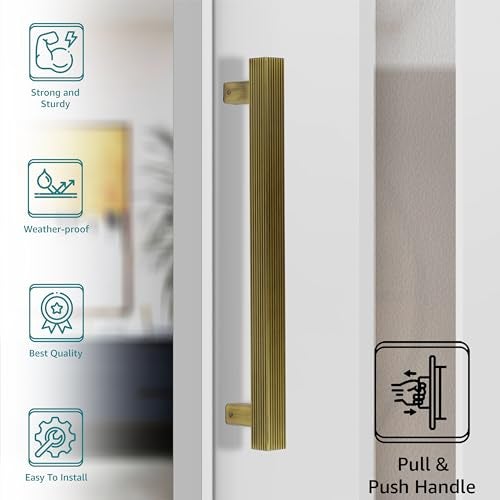 Plantex 14 Inch Main Door Handle/Pull-Push Handle for Door & Home Décor/3 Years Warranty Pack of 1 (236-Brass Antique Finish) - Image 2
