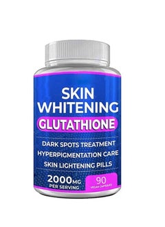 SKIN Glutathione Whitening Pills 90 Capsules 2000 Mg Effective Skin Lightening Supplement Anti-aging Antioxidant  - Image 1