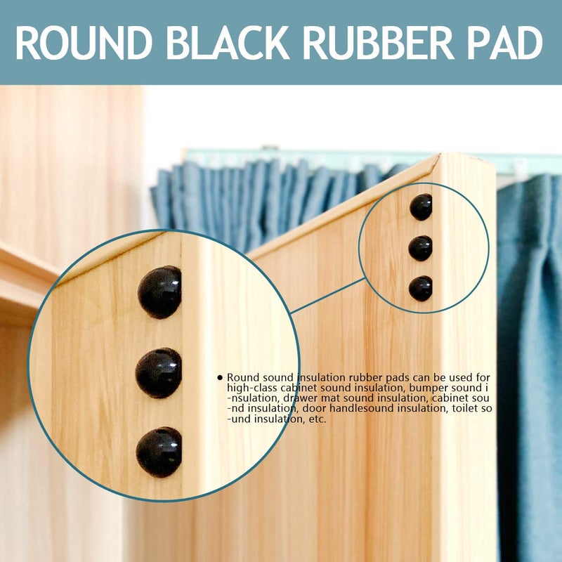 Ptapipi 100 Pcs Self-Adhesive Bumper Pads Hemispherical Shape Noise Dampening Rubber Feet For Cabinets, Small Appliances, Electronics, Picture Frames, Furniture, Drawers, Cupboards. (Black) - Image 3