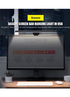 Baseus LED Hanging Light on Screen LED Desk Lamp PC Laptop Screen Bar Table Lamp Office Study Reading Light in USB  - Image 4