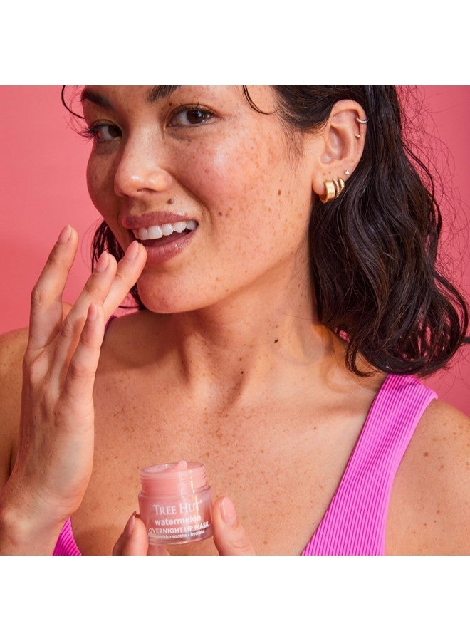 تري هت قناع الشفاه الليلي بنكهة البطيخ من Tree Hut | اتركيه طوال الليل واستيقظي على شفاه ناعمة ورطبة | عززي روتين العناية الذاتية الخاص بك | 0.6 أونصة - Image 3