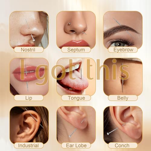 PunkTracker Piercing Taper Ball Grabber Tool for Changing Jewelry, 16G 18G 20G Flat Back Earrings Studs Applicator Insertion Pin Tool for Threadless Internal Thread Body Piercing Kit Ear Nose Lip - Image 5