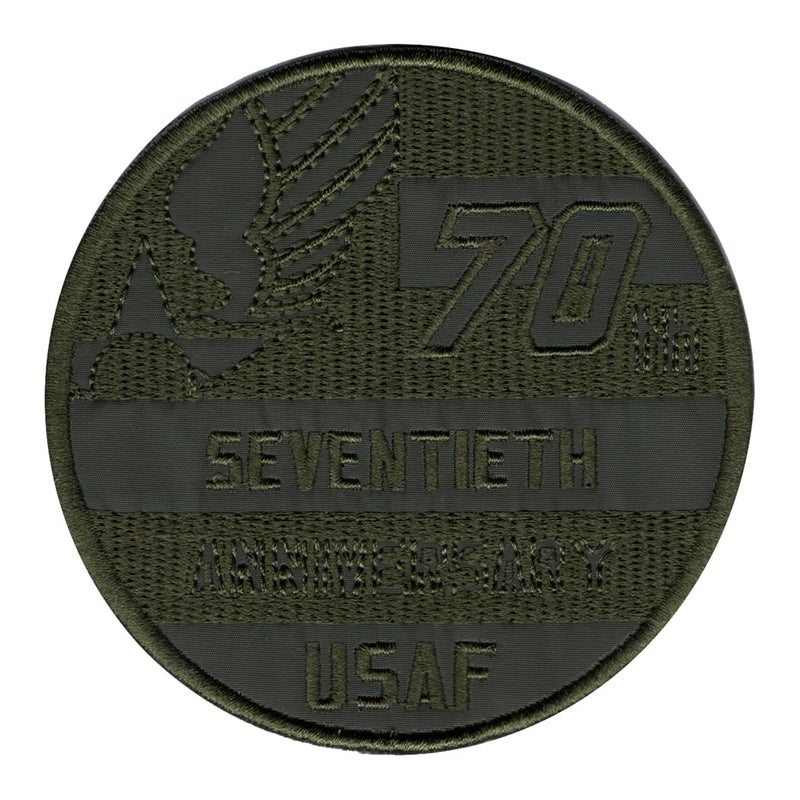 Generic USAF (deep Olive) Applique Embroidered Sew-on Patch ; Size: 9cm x 9cm for Jackets, Caps, T-Shirts, Bags, Jeans, Pants, Outdoor Clothing ; Imported from Malaysia (1 Piece). (Code: M-32)  - Image 1