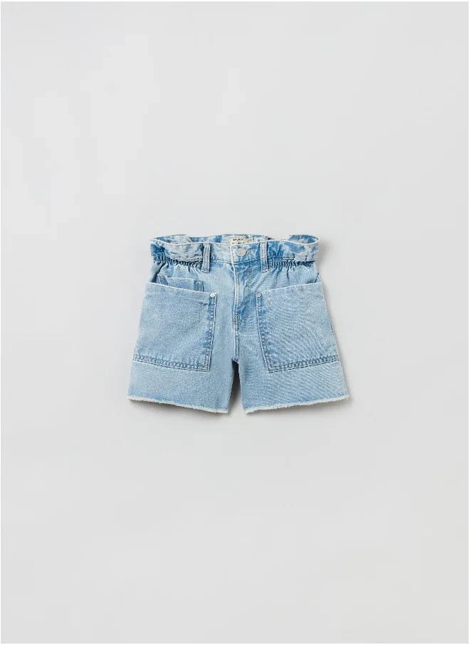 او في اس OVS Girls Long Short Trousers - Blue