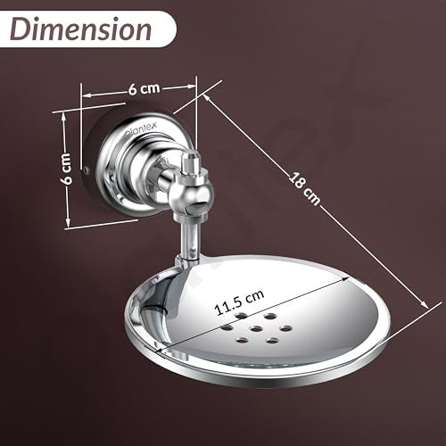 Plantex 304 Grade Stainless Steel Soap Dish/Soap Stand/Bathroom Soap Holder/Bathroom Accessories Skyllo (Chrome) - Image 3