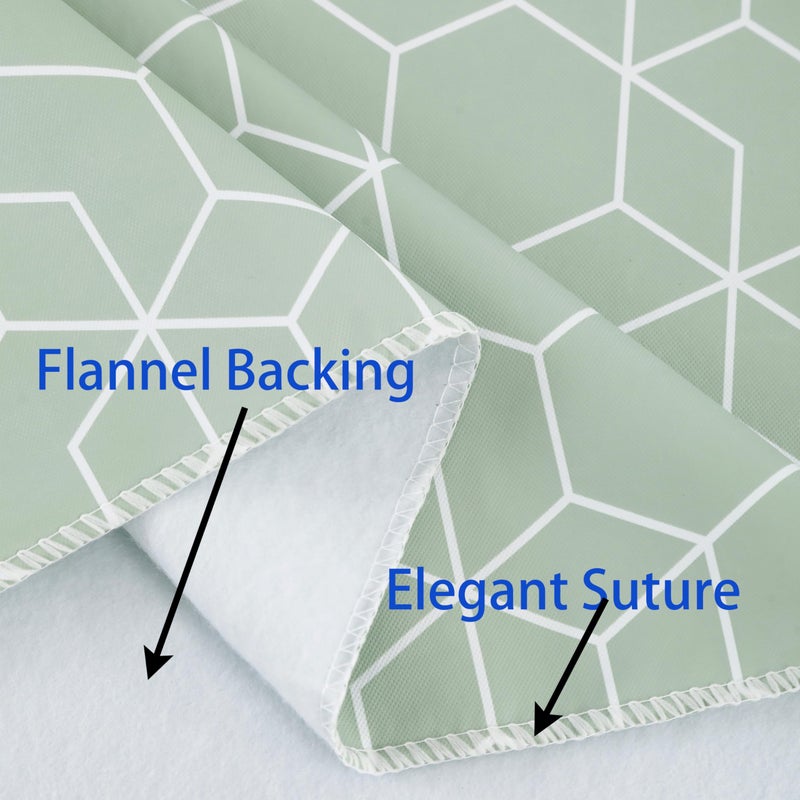 Walrus Heavy Duty Vinyl Tablecloth with Flannel Backing Waterproof Oil-Proof Plastic Table Cloth Stain-Resistant Wipeable Rectangle or Square Table Cover for Indoor and Outdoor (Green Grid,52x70 Inch) - Image 4