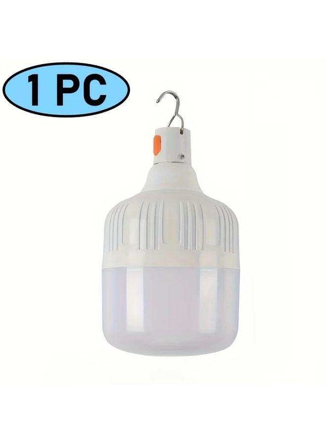 White Light USB Rechargeable LED Bulb Portable Spotlight With Hook For Camping Cycling - Image 1