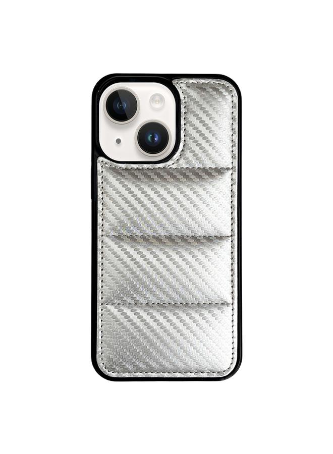 S-TOP Case For iPhone 14 Carbon Fiber Texture Down Jacket Phone Case - Image 1