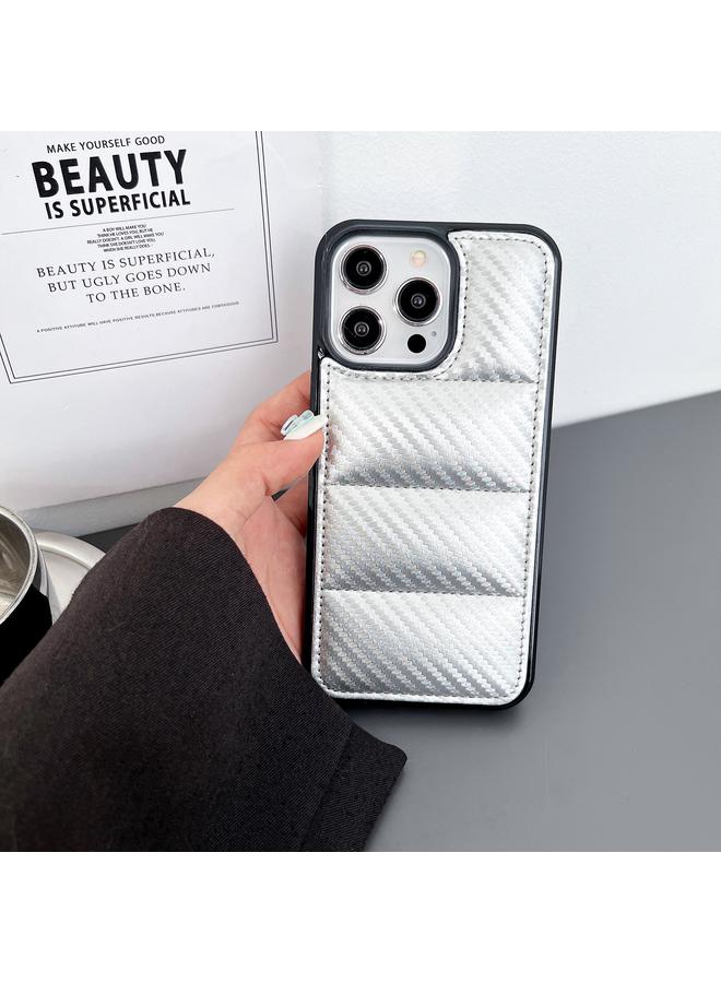 S-TOP Case For iPhone 14 Carbon Fiber Texture Down Jacket Phone Case - Image 2
