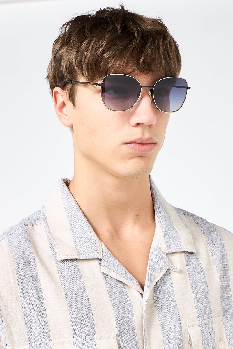Marc Jacobs Men 560222 Aviator Sunglasses, Smoke Black - Image 2