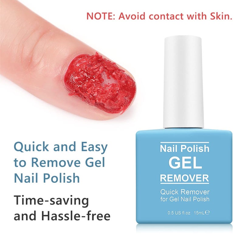 Tudiqe 2 Pack Gel Nail Polish Remover, Gel Polish Remover for Nails, Easily Magic Soak-Off Gel Polish in 2-5 Minutes - Safe, No Need For Foil, Soaking Or Wrapping (with 1 Cuticle Pusher and Nail Scraper) - Image 4