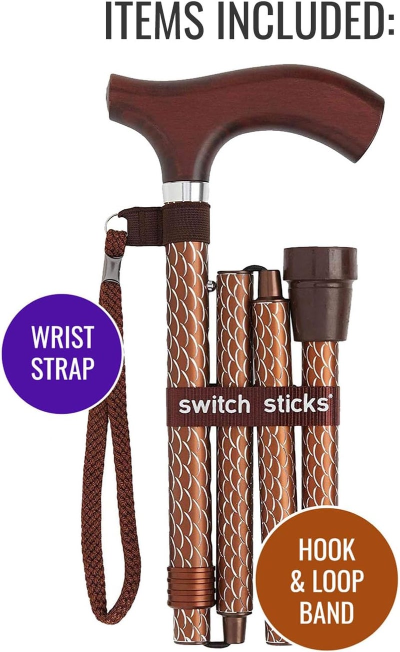 Switch Sticks Walking Cane for Men or Women, Foldable and Adjustable from 32-37 Inches, FSA and HSA Eligible - Image 5