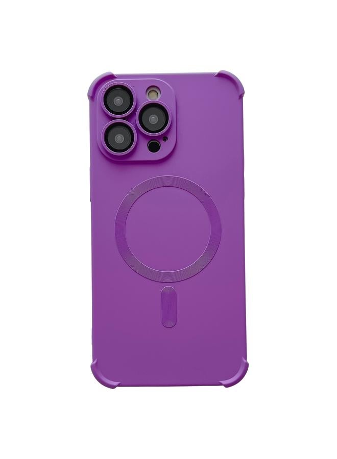 اس-توب جراب لهاتف iPhone 15 Pro، جراب مغناطيسي مقاوم للصدمات بأربع زوايا، ملمس جلدي، MagSafe - Image 1