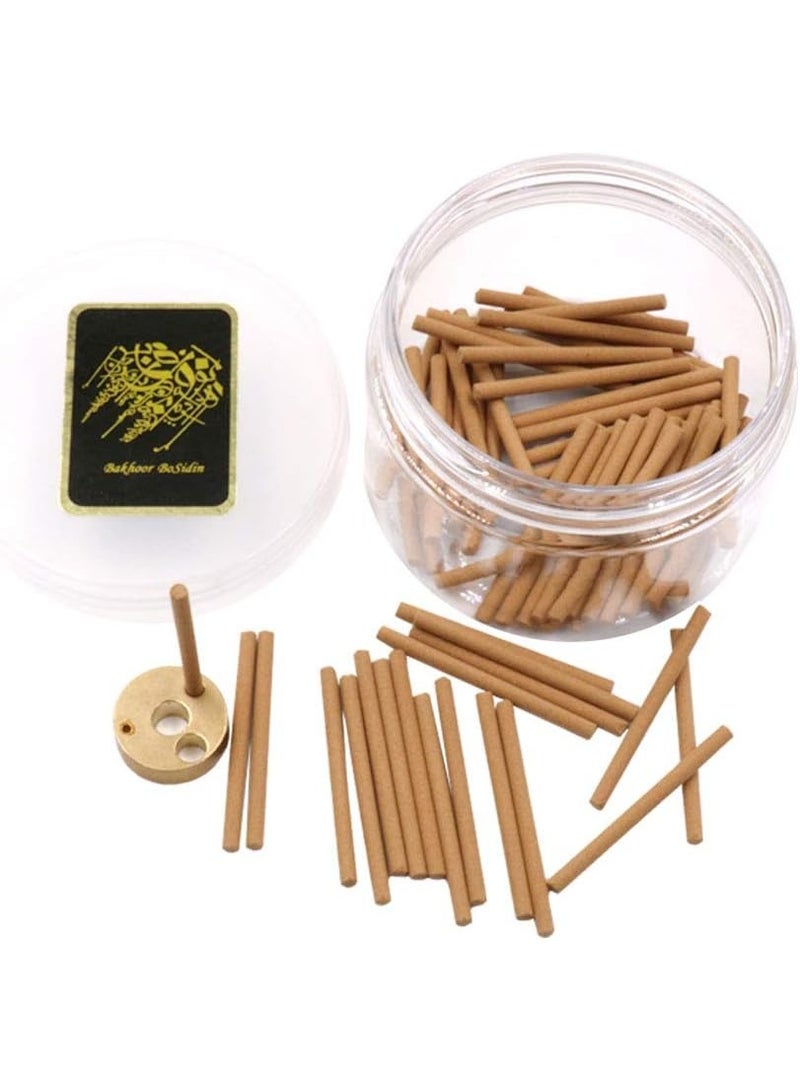 Bakhoor BoSidin Bakhoor - Bakhoor Oud Incense Sticks 3mm with Metal Incense Burner - A72-1 - Image 2