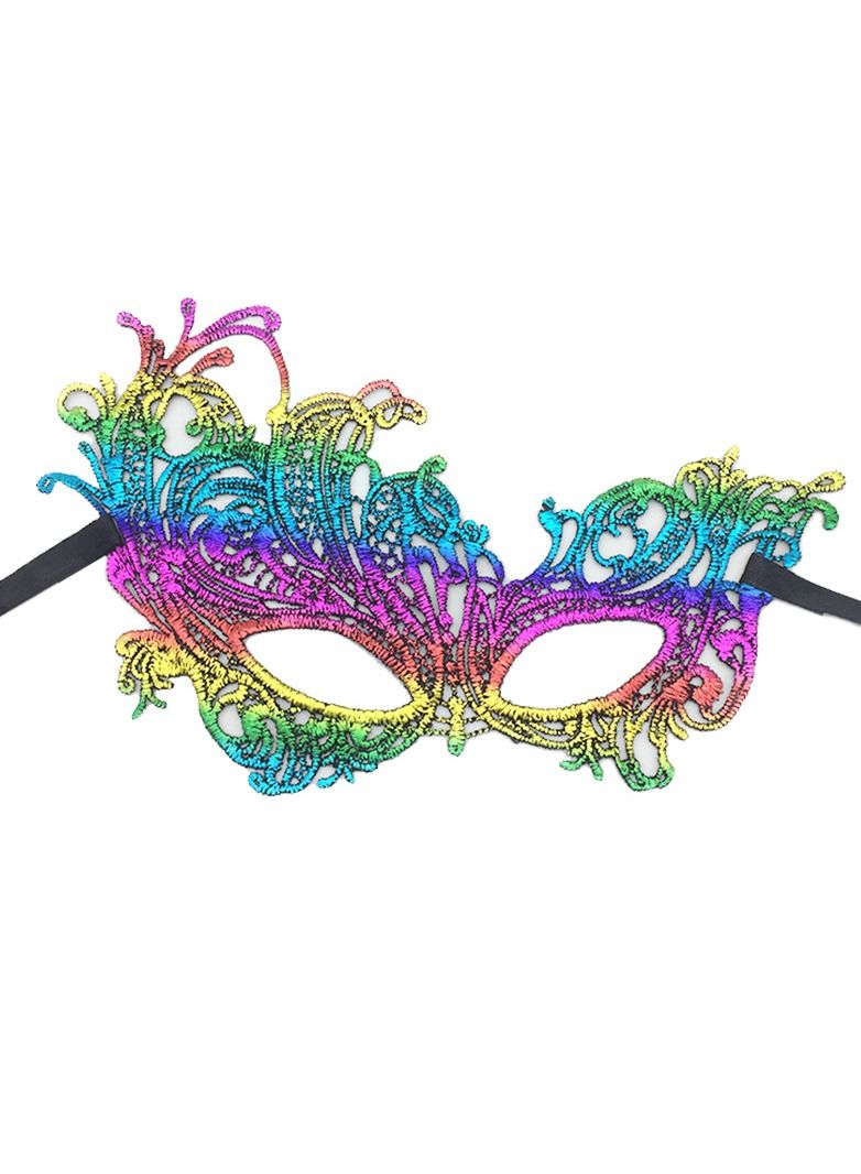 2 Pieces  Masquerade Masks Mysterious Face Venetian Eyemask for Carnival Party Costume Ball, - Image 3