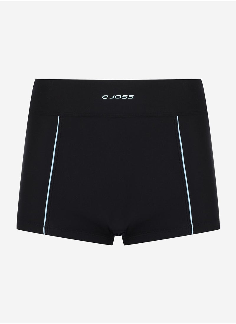 Joss Joss Women's Black/Blue Swimming Trunks – Creora Highclo Fiber for Chlorine Resistance, UPF 50+ UV Protection, Comfortable Fit for Active Wear  - Image 4