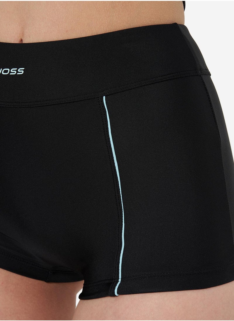 Joss Joss Women's Black/Blue Swimming Trunks – Creora Highclo Fiber for Chlorine Resistance, UPF 50+ UV Protection, Comfortable Fit for Active Wear  - Image 3