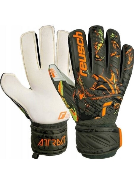 Reusch - Attrakt Grip Finger Support Goalkeeper Gloves Green 5370010-5556 - Image 1