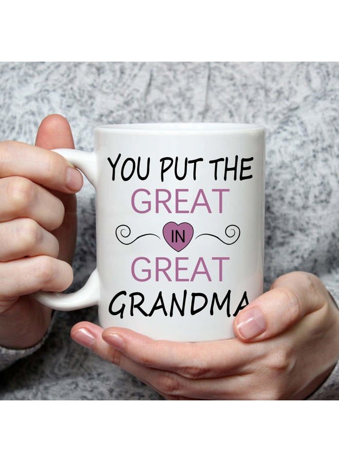 Toshiy Great Grandma Mug You Put The Great In Great Grandma Mug Grandma Coffee Mug Grandma Gifts Birthday Mothers Day Gifts for Grandma from Grandson Granddaughter Grandchildren Grandkids 11 Ounce - Image 2