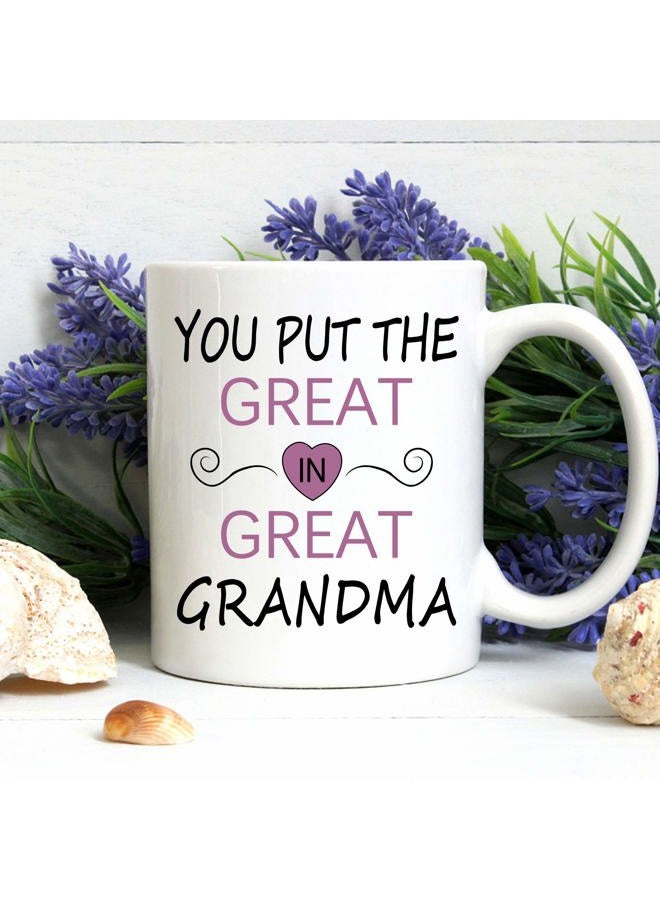 Toshiy Great Grandma Mug You Put The Great In Great Grandma Mug Grandma Coffee Mug Grandma Gifts Birthday Mothers Day Gifts for Grandma from Grandson Granddaughter Grandchildren Grandkids 11 Ounce - Image 4