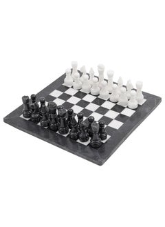 RADICALn RADICALn Handmade Large Black and White Marble Full Chess Game Original Set  - Image 1