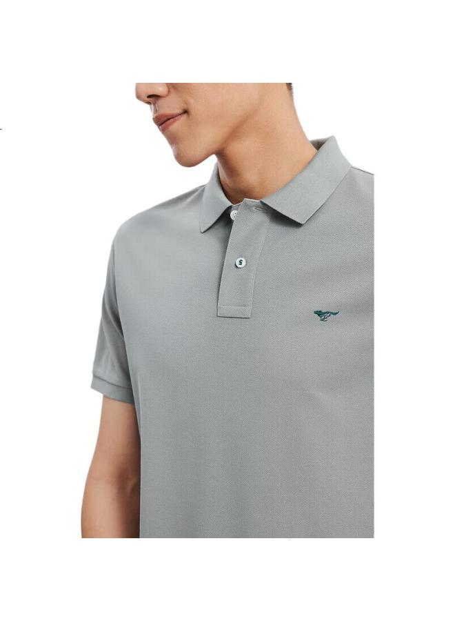 Septwolves [Cooling And Color-Fixing] Short-Sleeve T-Shirt For Men, Antibacterial, Turn-Down Collar, Business Casual, Solid Color, Multi-Color, Small Wolf Logo Polo - Image 3