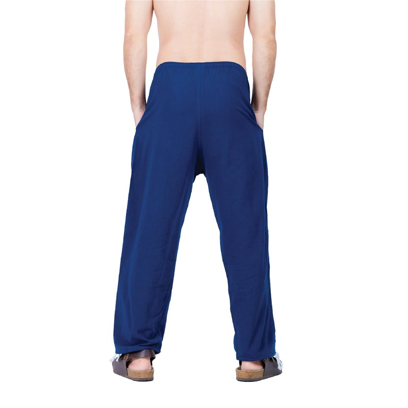 CandyHusky Baggy Sweatpants Men Cotton, Drawstring Lounge Pants, Relaxed Fit, Ideal for Comfort Blue 4XL - Image 2