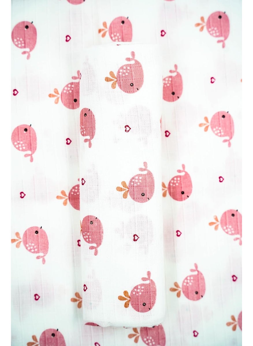 CHOTA SMILE CHOTA SMILE Muslin Baby Swaddle Wrap for New Born Soft and Cozy Baby Wrapper for New Born Perfect Swaddle for New Born Baby Pack of 3 Animals  - Image 3