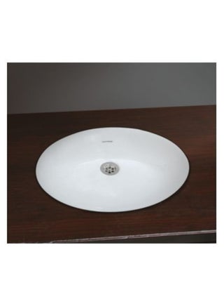 White Mini Oval Under Counter Wash Basin - Modern Bathroom Sink, Space-Saving, Stylish Ceramic Vanity Sink, Durable, Sleek Design for Home & Office Use - pzsku/Z7E86B505CAD6BF4E8631Z/45/_/1739266614/db525ce8-c249-427d-8e0e-fa505b943782