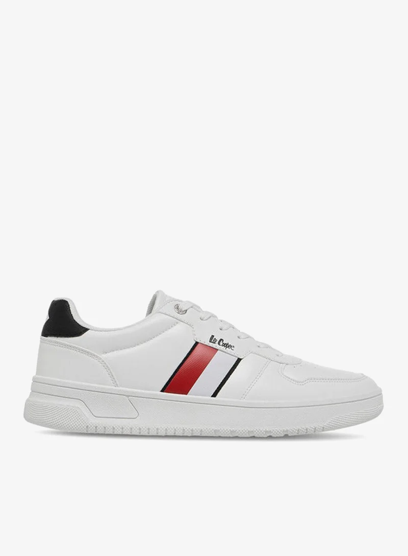 Men's Panelled Sneakers with Lace-Up Closure