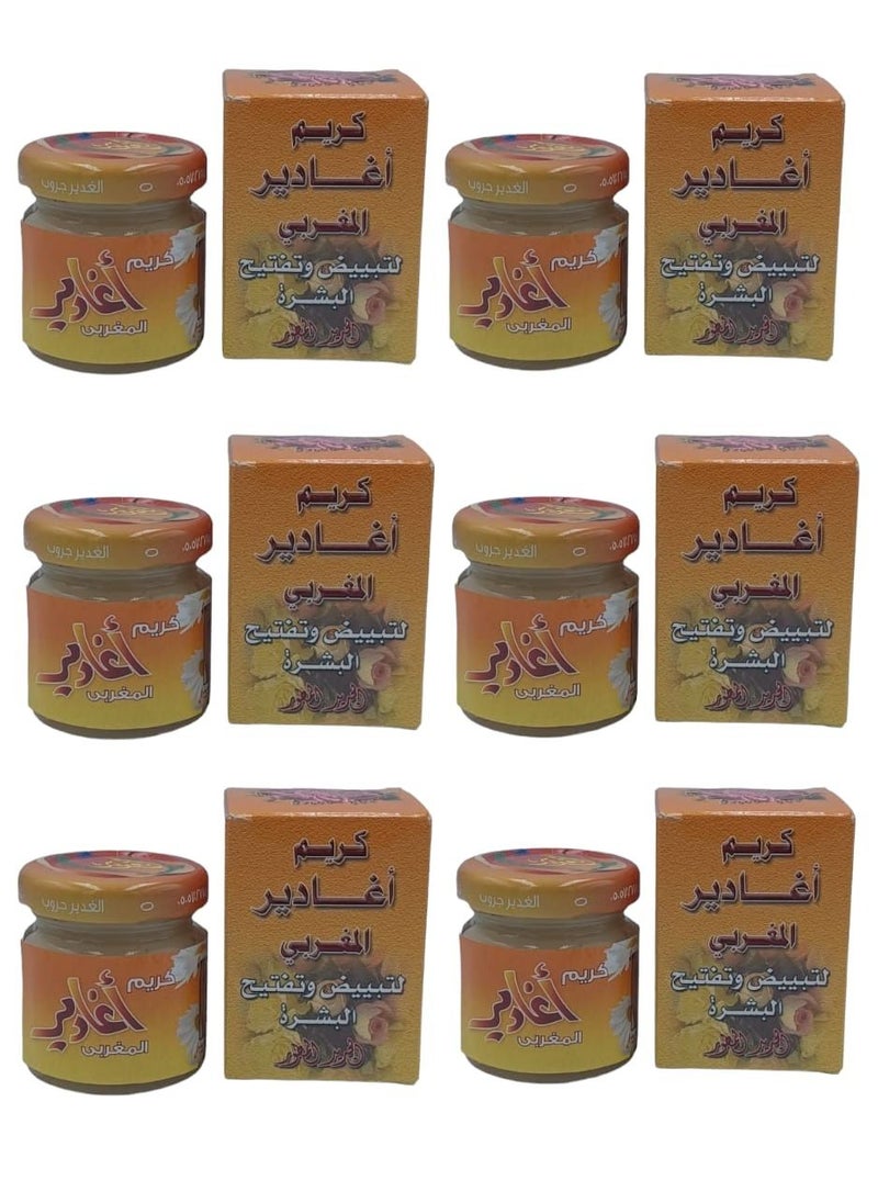 Generic Agadir Moroccan cream for whitening and lightening the skin 6 pieces  - Image 1
