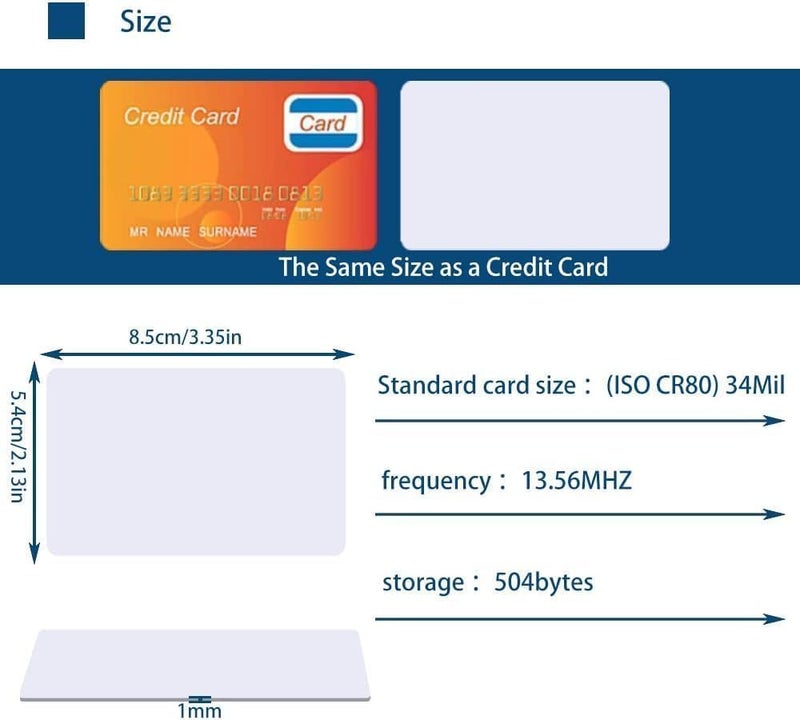 Poxvalzor NFC Cards NTAG215 NFC Tags NFC 215 Card White NFC Business Card Blank NFC Tags White PVC NTAG 215 Smart Cards Rewritable NFC Tags NFC Chip Compatible with All NFC-Enabled Devices (10pcs) - Image 3