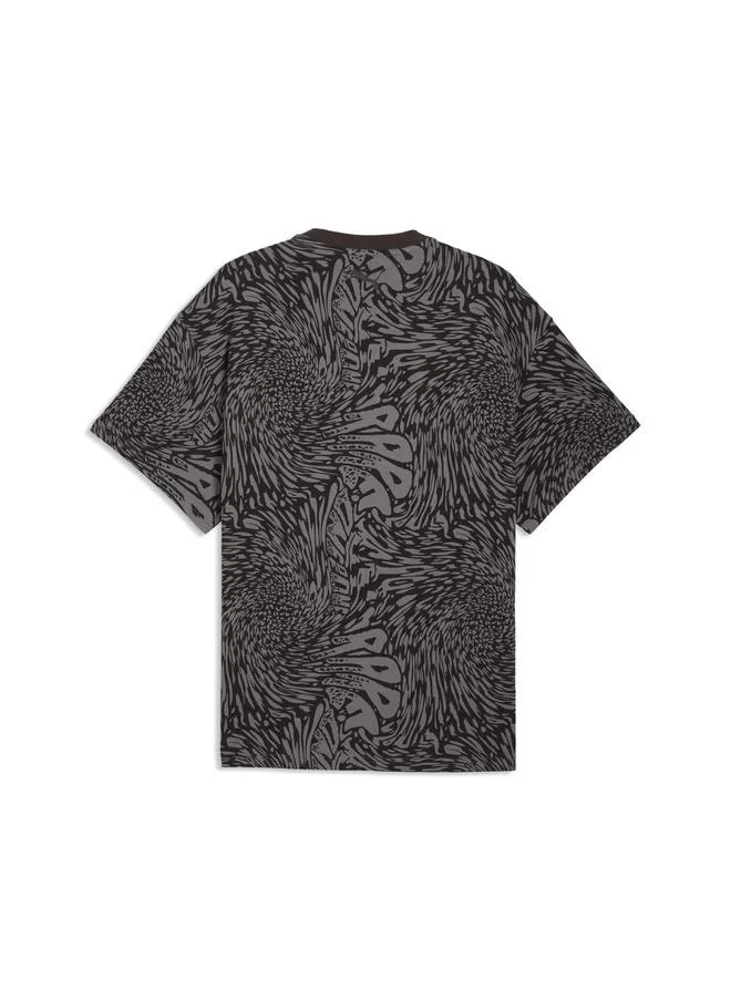 Puma Crystal Black-AOP Melo World Oversized Tee Men for Men | Best Price UAE