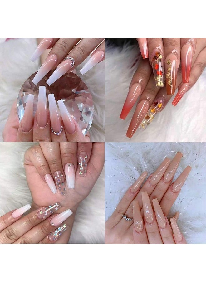 NXJ INFILILA NXJ INFILILA Coffin Nails Tips Full Cover Nail Tips 500pcs Press on Nails Ballerina Nails Fake Nails Artificial Nails 10 Sizes with Case for Acrylic nail Salons and DIY  - Image 2