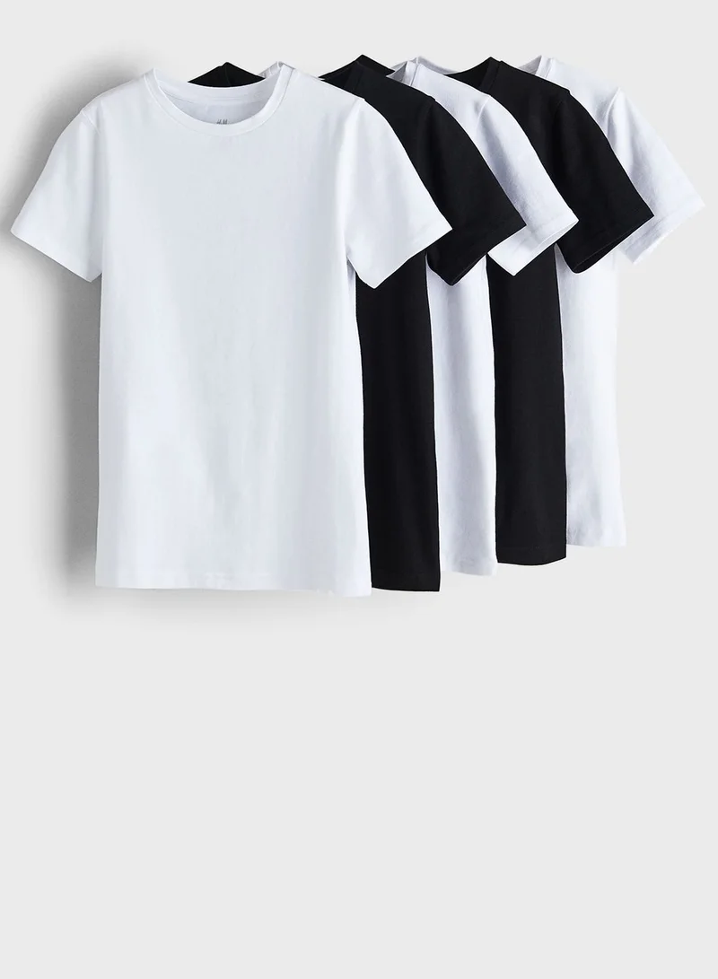 H&M Kids 5 Pack Crew Neck T-Shirt