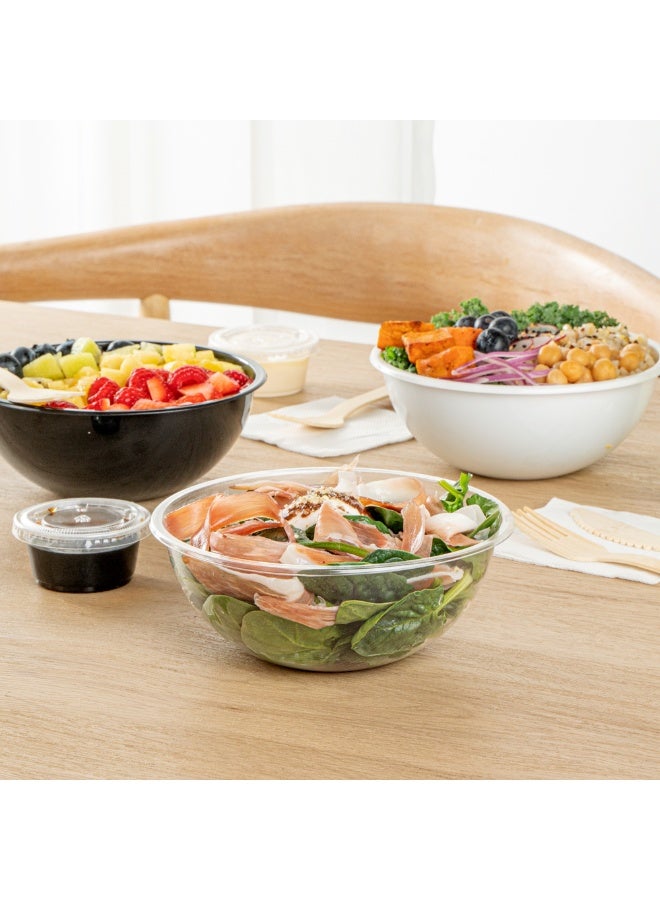 Restaurantware 18 Ounce Plastic Salad Bowls, 200 Recyclable Clear Plastic Bowls - Disposable, Large, Clear Plastic To Go Bowls, Lids Sold Separately, For Pastas, Salads, And More - Image 4