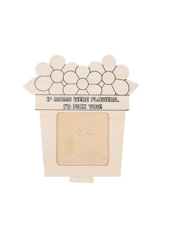 Fun Express Color Your Own Wood Mother's Day Frame - Makes 12 - DIY Craft Gifts for Kids - Image 1