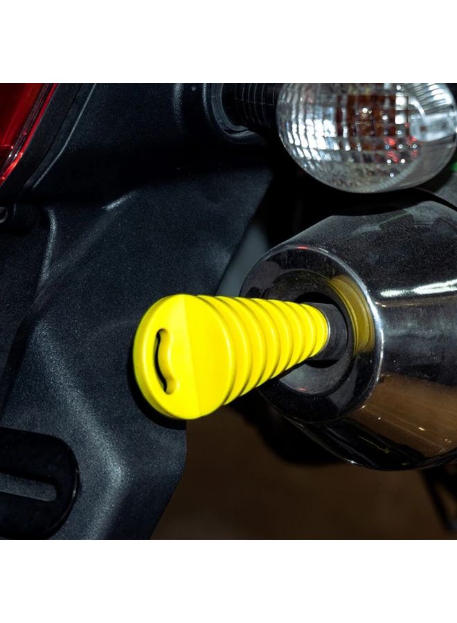 Orange PVC Motorcycle Exhaust Plug Waterproof Durable Exhaust Cover 2pcs - Image 5