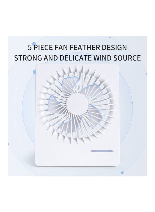 صن هوم مروحة محمولة قابلة لإعادة الشحن بمنفذ USB HH-188 أبيض - Image 4