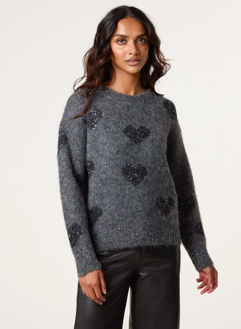 Blue Vanilla Jumper With Sparkly Hearts