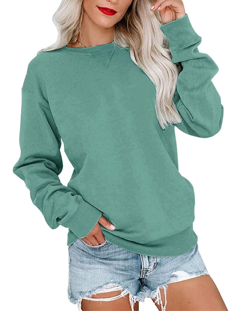 PGANDS Women's Crew Neck Sweatshirts Long Sleeve Cute Loose Casual Pullover Tops - Image 1