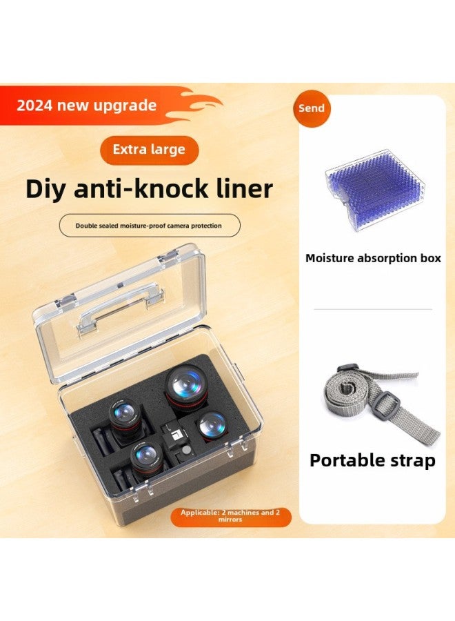 Camera Moisture-proof Box SLR Lens Drying Box Photographic Equipment Electronic Components Hygrometer Tea Mildew-proof Seal-Color:Extra Large  Comes With Moisture-absorbing Box + Strap-0l  - Image 1