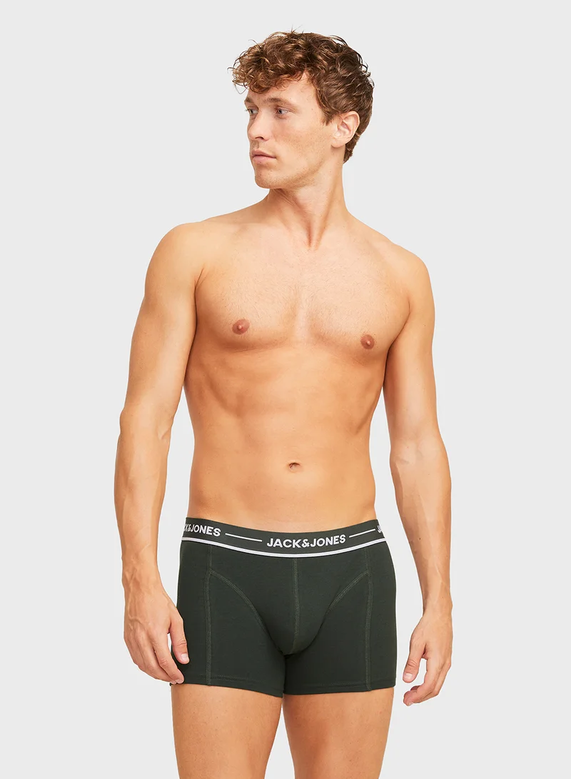 JACK & JONES 3 Pack Logo Band Trunks