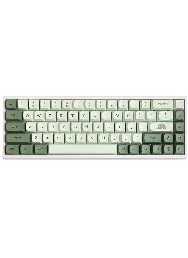 RATSAW Matcha Bicolor Keycaps 123 Keys Custom Gaming Keycaps PBT Dye Sublimation XDA Profile ANSI US Layout for Cherry MX Switches 60 62 68 87 104 108 Mechanical Keyboard  - Image 1